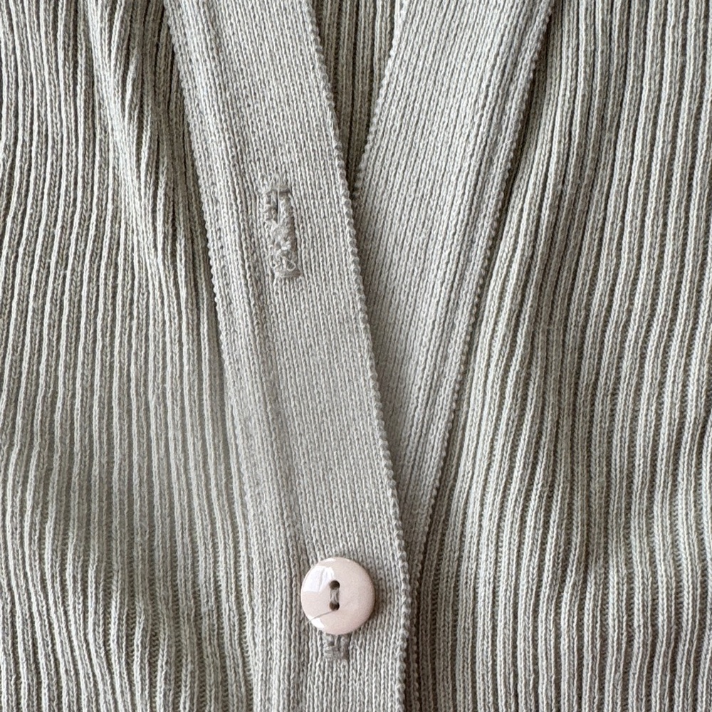 Charlotte Russe Beige Ribbed Cardigan - Picture 3 of 7